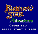 Заставка игры Phantasy Star Adventure